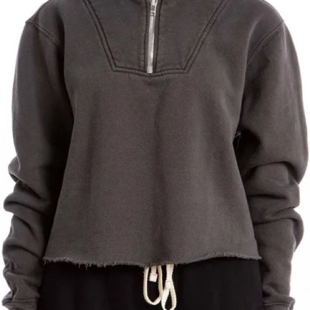 Les Tien Haley Crop Half Zip Pullover Small - Picture 2 of 11